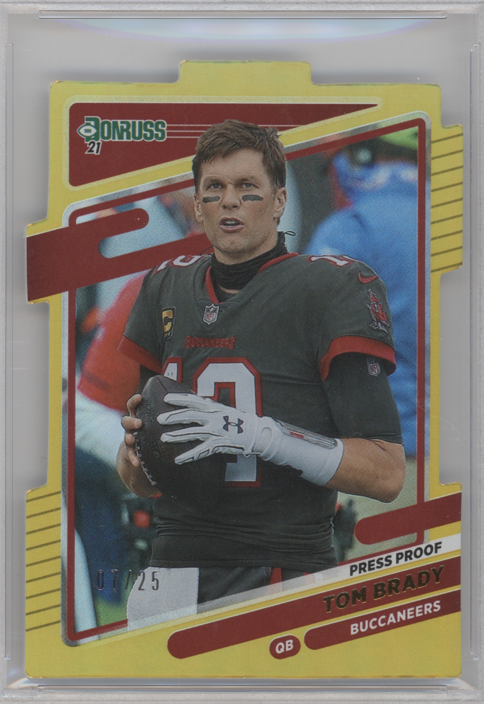 2021 Panini Donruss Football Press Proof Gold Die Cut Tom Brady #1