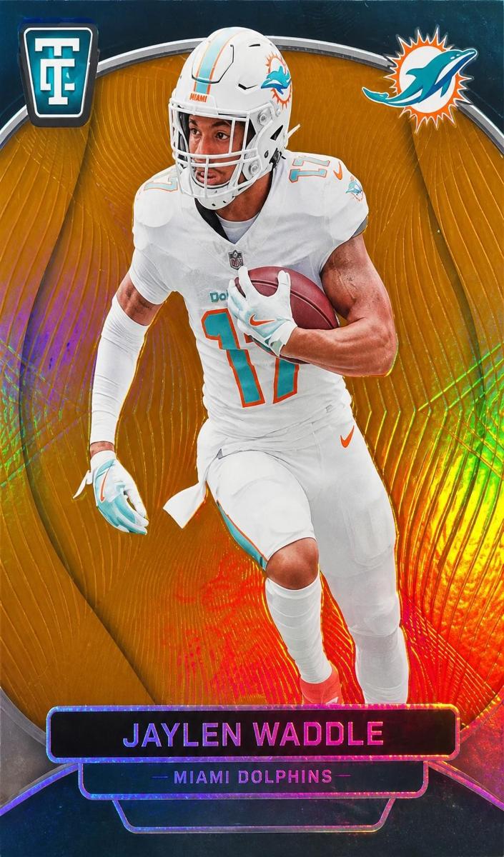 2024 Panini Totally Certified Football Mirror Platinum Orange Jaylen Waddle #56