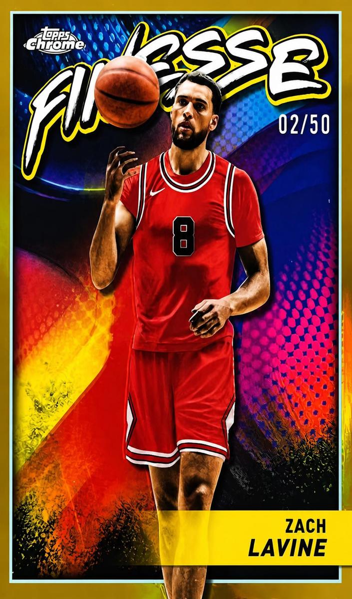 2023 Topps Chrome Basketball Gold Refractor Zach Lavine #F-4 PSA 10