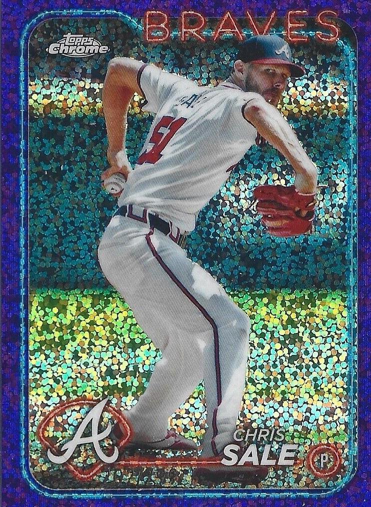 2024 Topps Chrome Baseball Purple Speckle Chris Sale #144