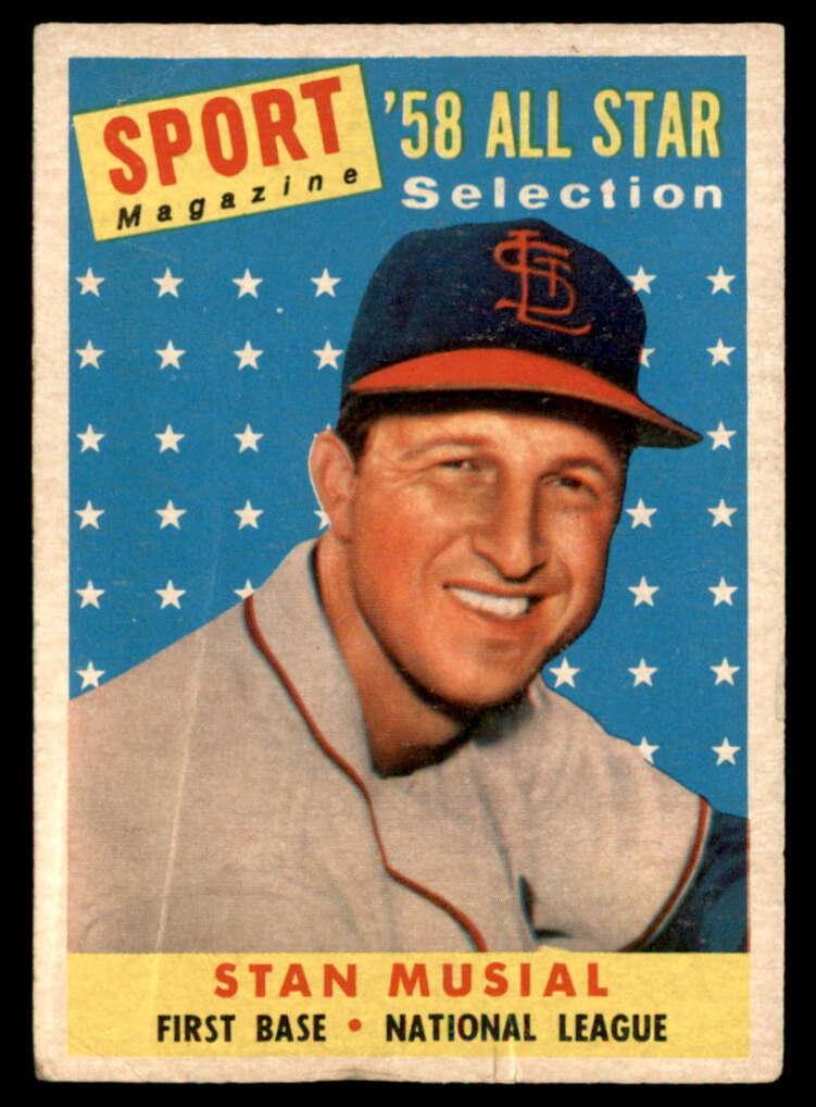 1958 Topps Baseball All-Star Stan Musial #476 PSA 7.5
