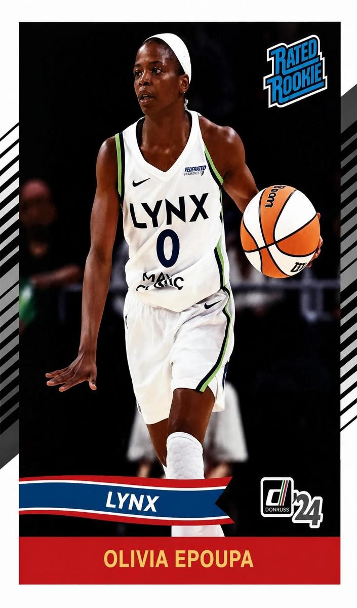 2024 Panini Instant WNBA Rated Rookie Retro Basketball Black Stripes Olivia Epoupa #RRR-13