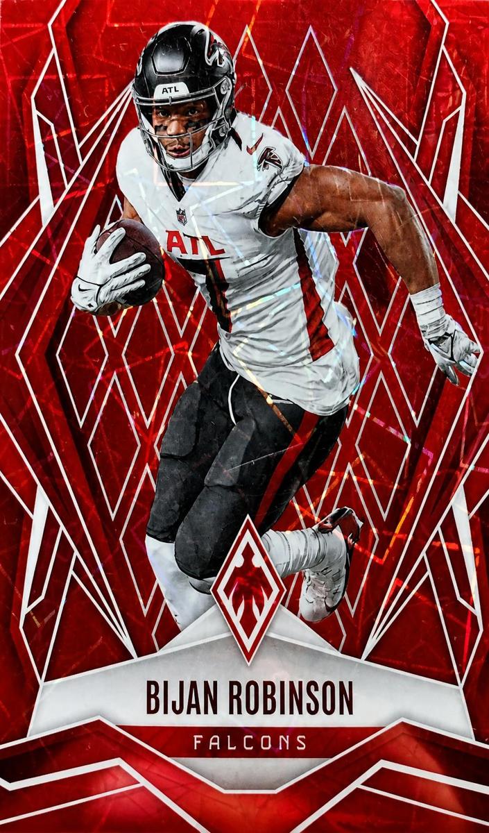 2025 Panini Phoenix Football Red Lazer Bijan Robinson #112