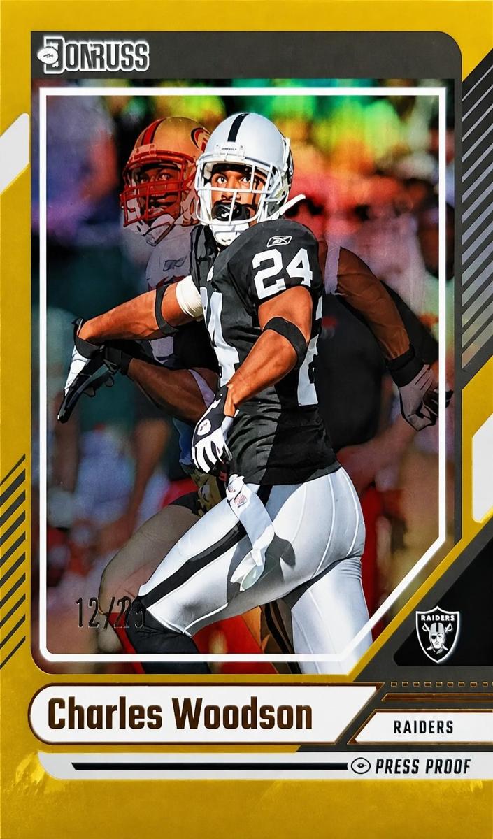 2024 Panini Donruss Football Press Proof Gold Die-Cut Charles Woodson #63