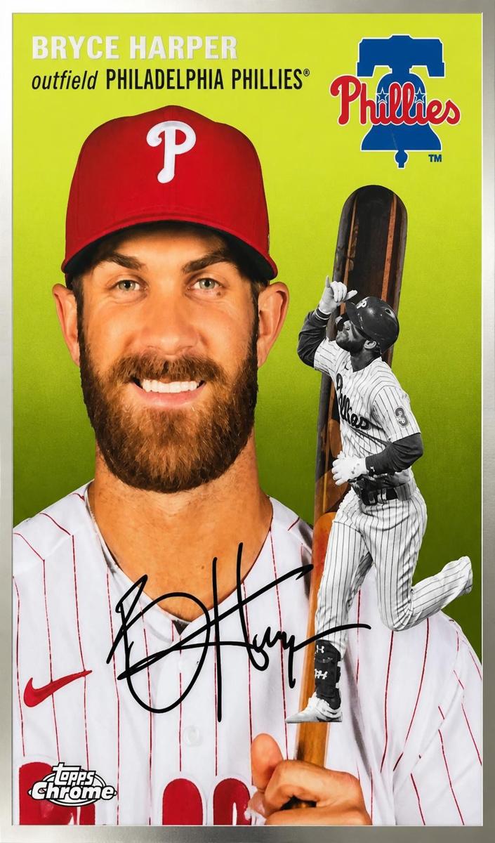 2023 Topps Chrome Platinum Baseball Bryce Harper #337 PSA 9