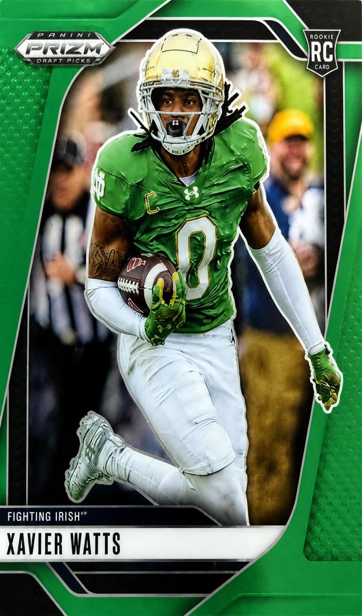 2025 Panini Prizm Draft Picks Football Green Xavier Watts #77