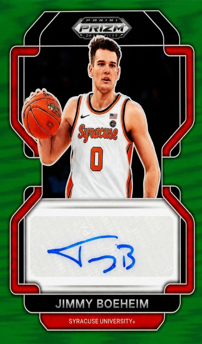 2022 Panini Prizm Draft Picks Basketball Green Jimmy Boeheim #DP-JIM