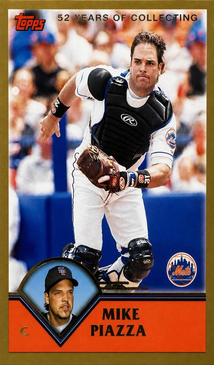 2003 Topps Baseball Gold Mike Piazza #500 PSA 8