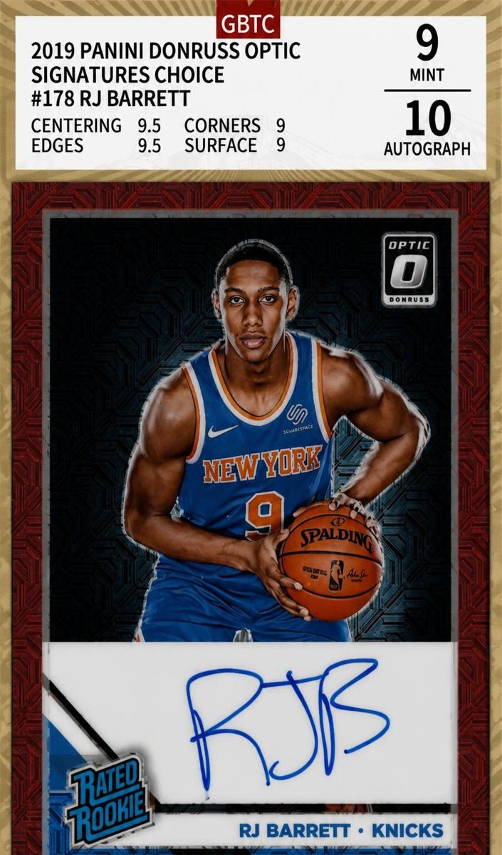 2019 Donruss Optic Basketball Choice RJ Barrett #178 PSA 8