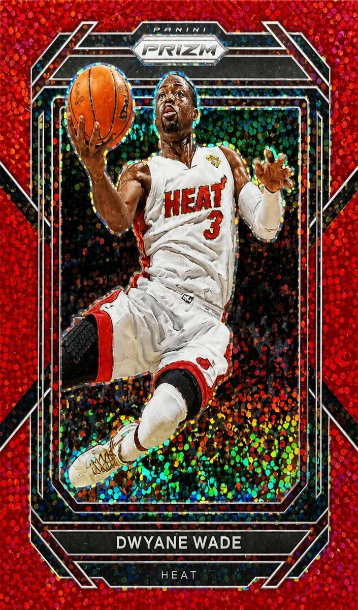 2022 Panini Prizm Basketball Red Sparkle Dwyane Wade #294