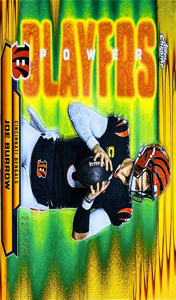 2025 Topps Chrome Football Yellow Refractor Joe Burrow #PP-5