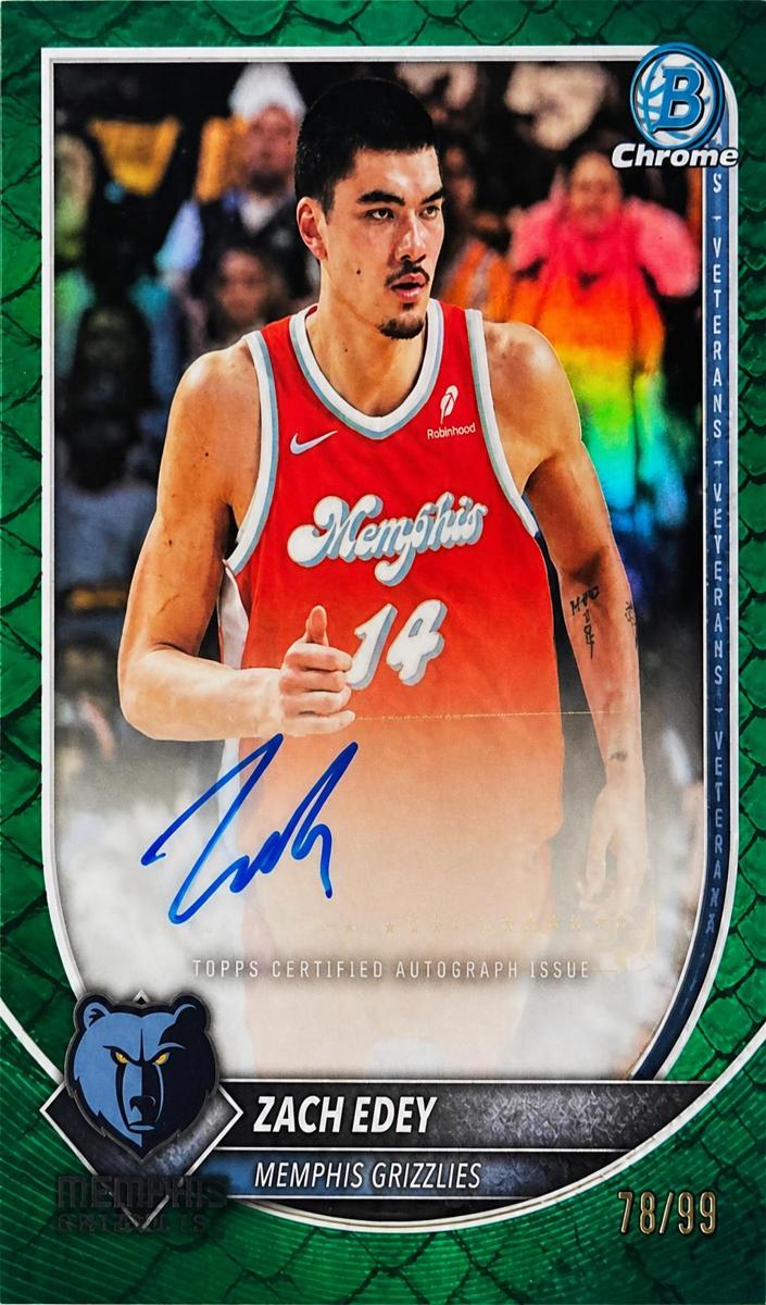 2025 Bowman Basketball Reptilian Green Refractor Zach Edey #BCA-ZE