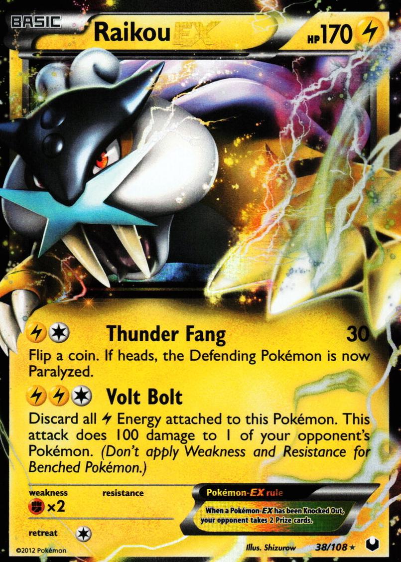 2012 Pokemon Black & White Dark Explorers Raikou #38 PSA 9