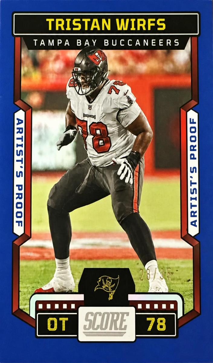 2023 Panini Score Football Artist's Proof Tristan Wirfs #63