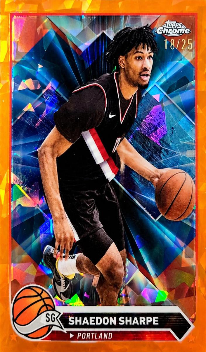 2023 Topps Chrome Sapphire Basketball Orange Shaedon Sharpe #71