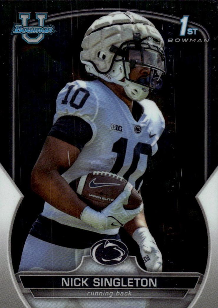 2022 Bowman Chrome University Football Nick Singleton #87