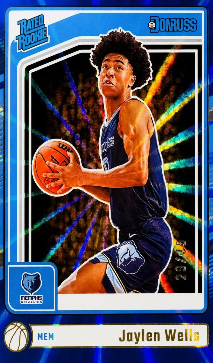 2024 Panini Donruss Basketball Holo Blue Laser Jaylen Wells #245 PSA 9