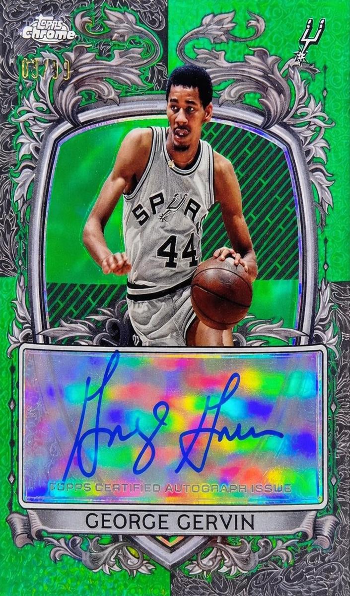 2025 Topps Chrome Basketball Green Refractor George Gervin #SS-GG