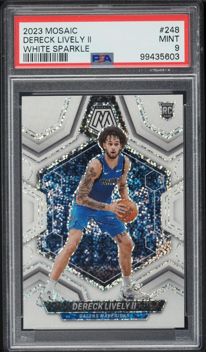 2023 Panini Mosaic Basketball White Sparkle Dereck Lively II #248 PSA 9