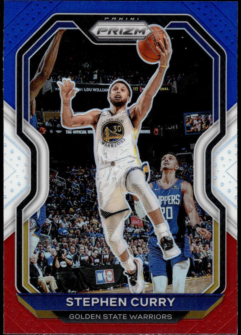 2020 Panini Prizm Football Red White Blue Prizm Stephen Curry #159 PSA 9