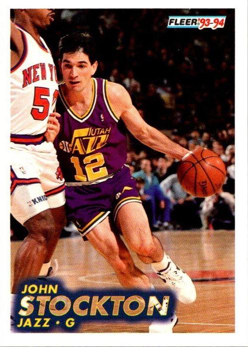 1993 Fleer Basketball John Stockton #212