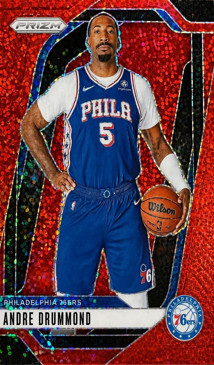 2024 Panini Prizm Basketball Red Sparkle Andre Drummond #18