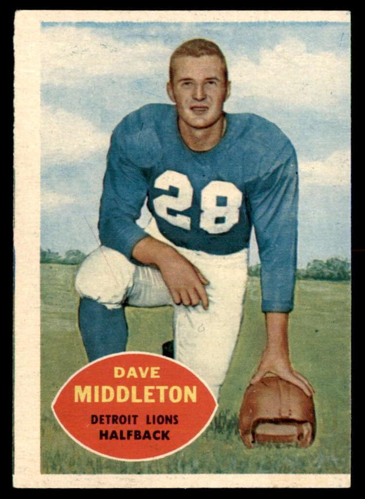 1960 Topps Football Dave Middleton #43 PSA 8