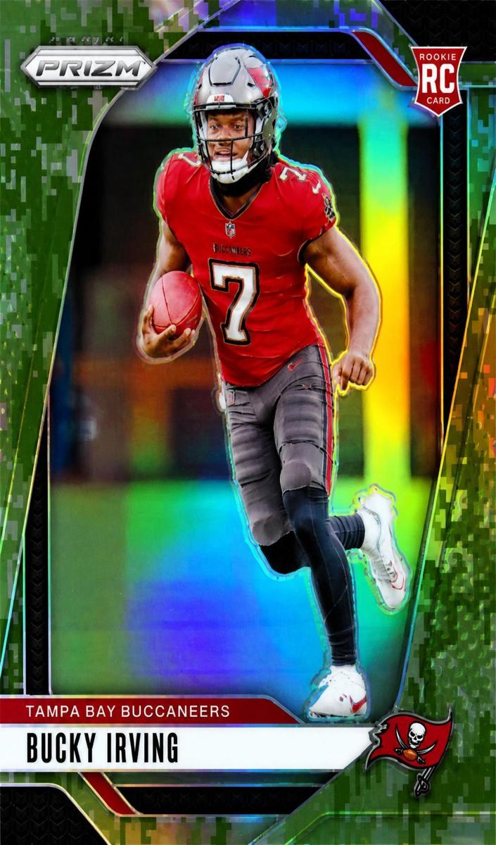 2024 Panini Prizm Football Forest Camo Bucky Irving #316 PSA 8.5