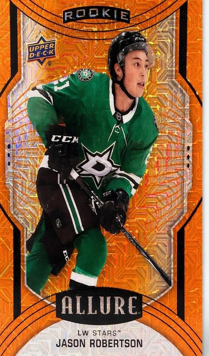 2020 Upper Deck Allure Hockey Orange Slice Jason Robertson #113 SGC 9.5