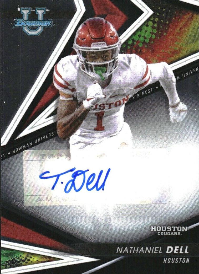2022 Bowman Best University Football Nathaniel Dell #BA-ND PSA 9