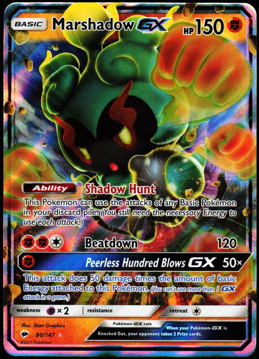 2017 Pokemon Sun & Moon Burning Shadows Marshadow #80 PSA 10