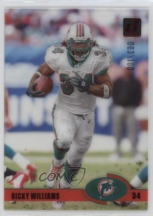 2023 Panini Clearly Donruss Football Red Ricky Williams #17