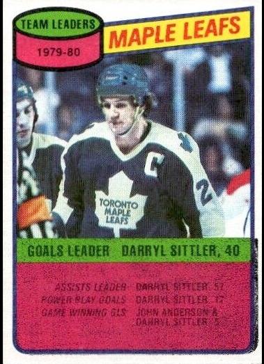 1980 Topps Hockey Darryl Sittler #193 PSA 8