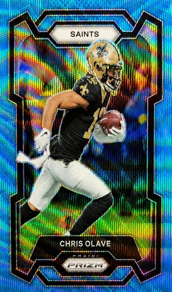 2023 Panini Prizm Football Blue Wave Chris Olave #212 PSA 10