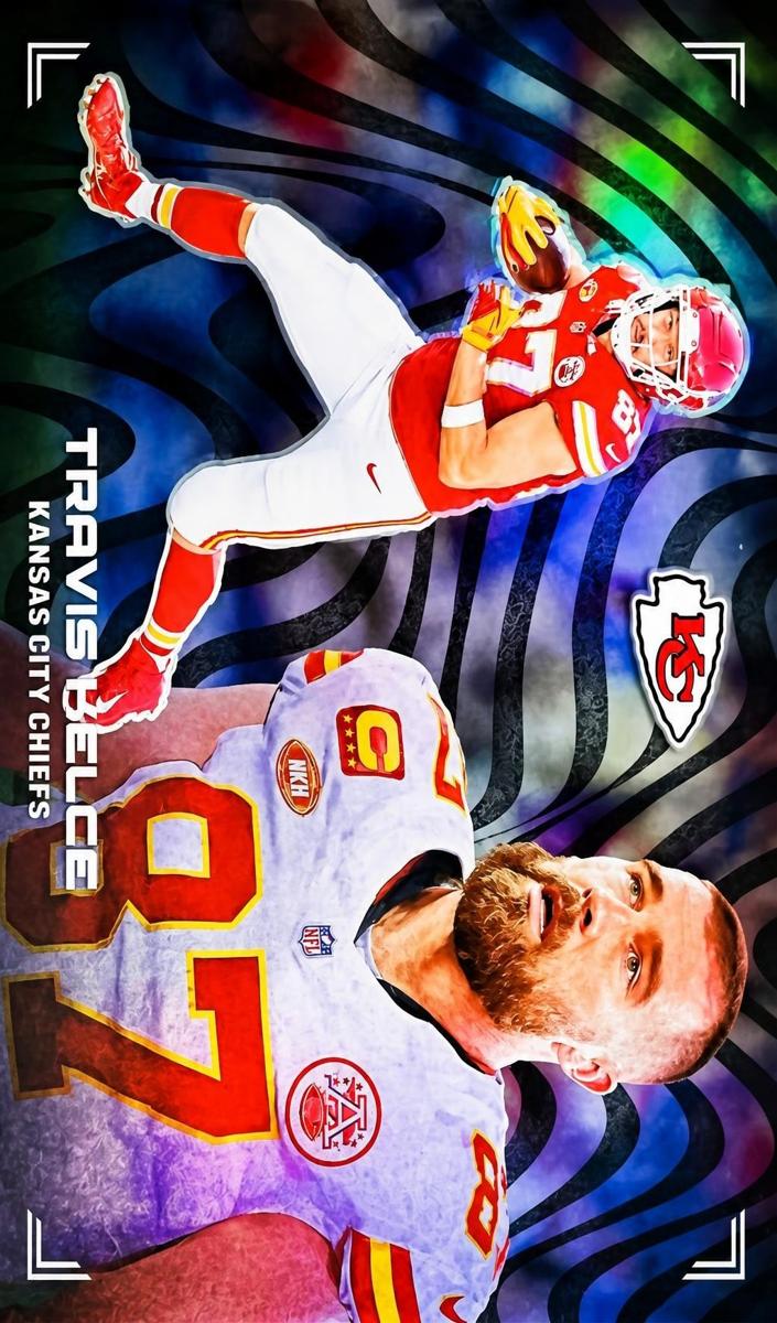 2024 Panini Prizm Football Travis Kelce #10 PSA 9