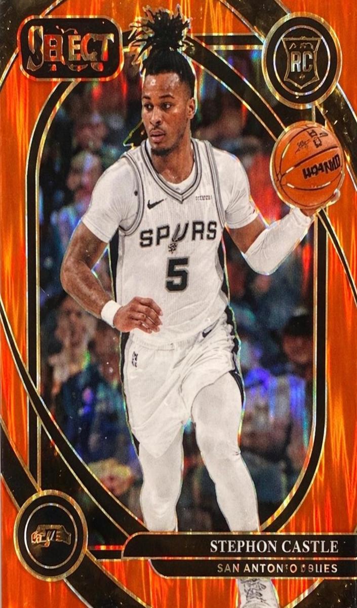 2024 Panini Select Basketball Orange Flash Stephon Castle #292 PSA 9