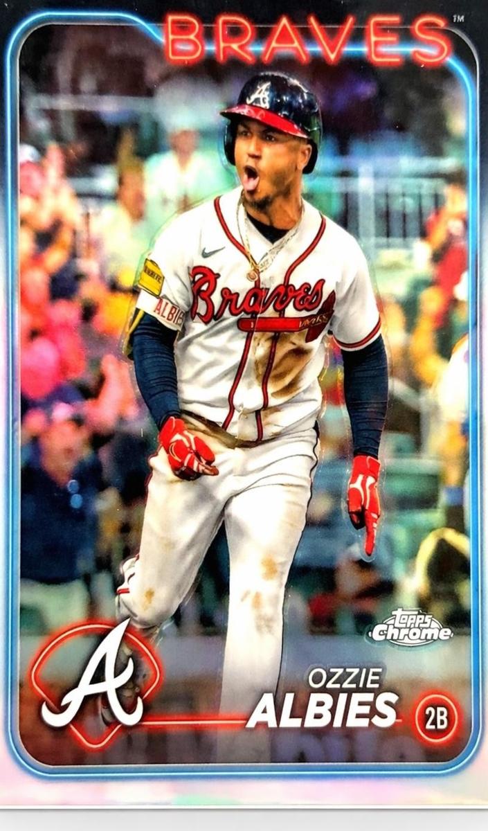 2024 Topps Chrome Baseball Refractor Ozzie Albies #9 SGC 9.5