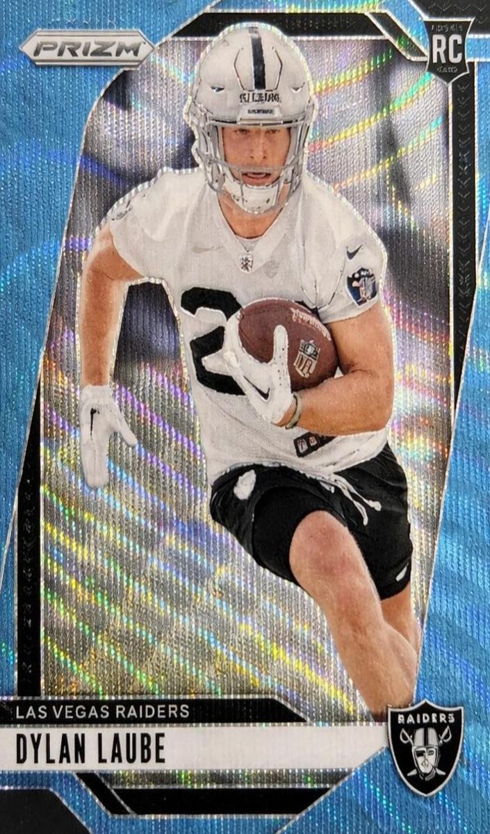 2024 Panini Prizm Football Blue Wave Dylan Laube #330 PSA 7.5