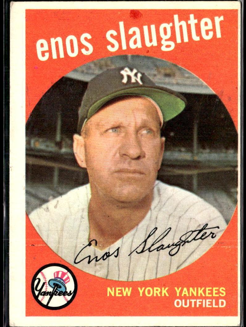 1959 Topps Baseball Enos Slaughter #155 PSA 7