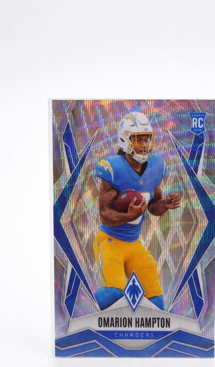 2025 Panini Phoenix Football Wave Omarion Hampton #192 PSA 9