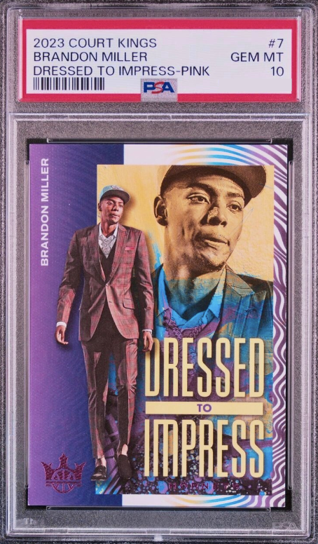 2023 Panini Court Kings Basketball Pink Brandon Miller #7 PSA 10