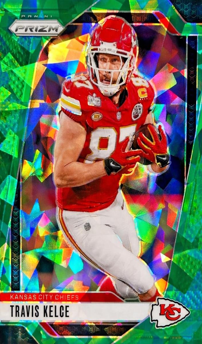2024 Panini Prizm Football Green Ice Travis Kelce #140