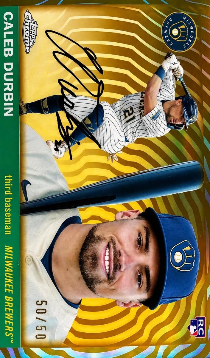2025 Topps Chrome Platinum Baseball Gold Vibrations Refractor Caleb Durbin #297