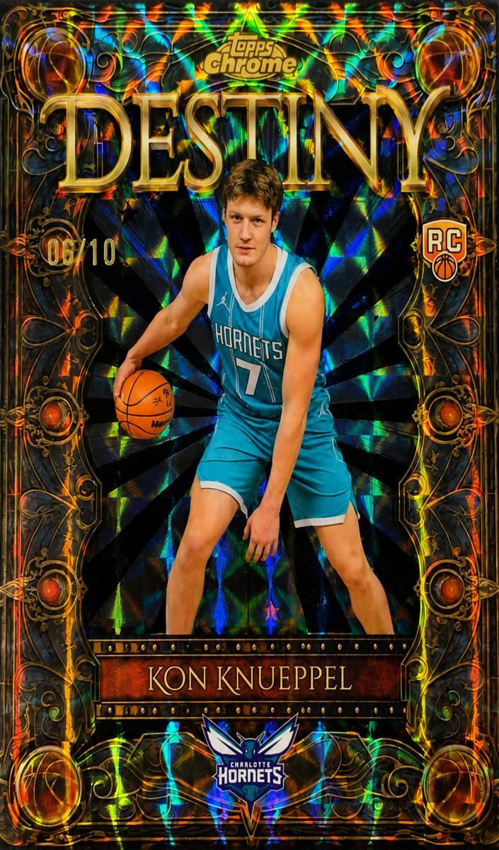 2025 Topps Chrome Basketball Geometric Black Refractor Kon Knueppel #D-4