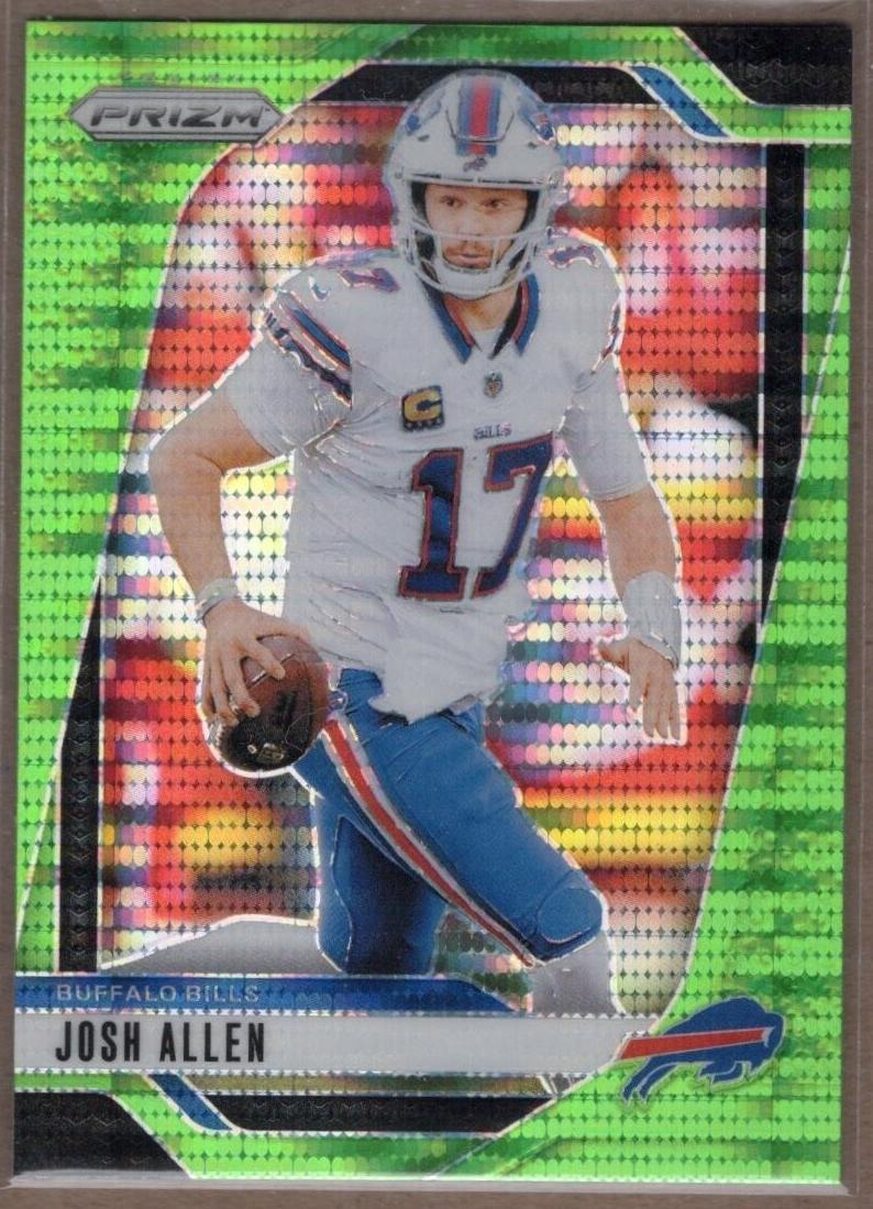 2024 Panini Prizm Football Green Josh Allen #28 PSA 10