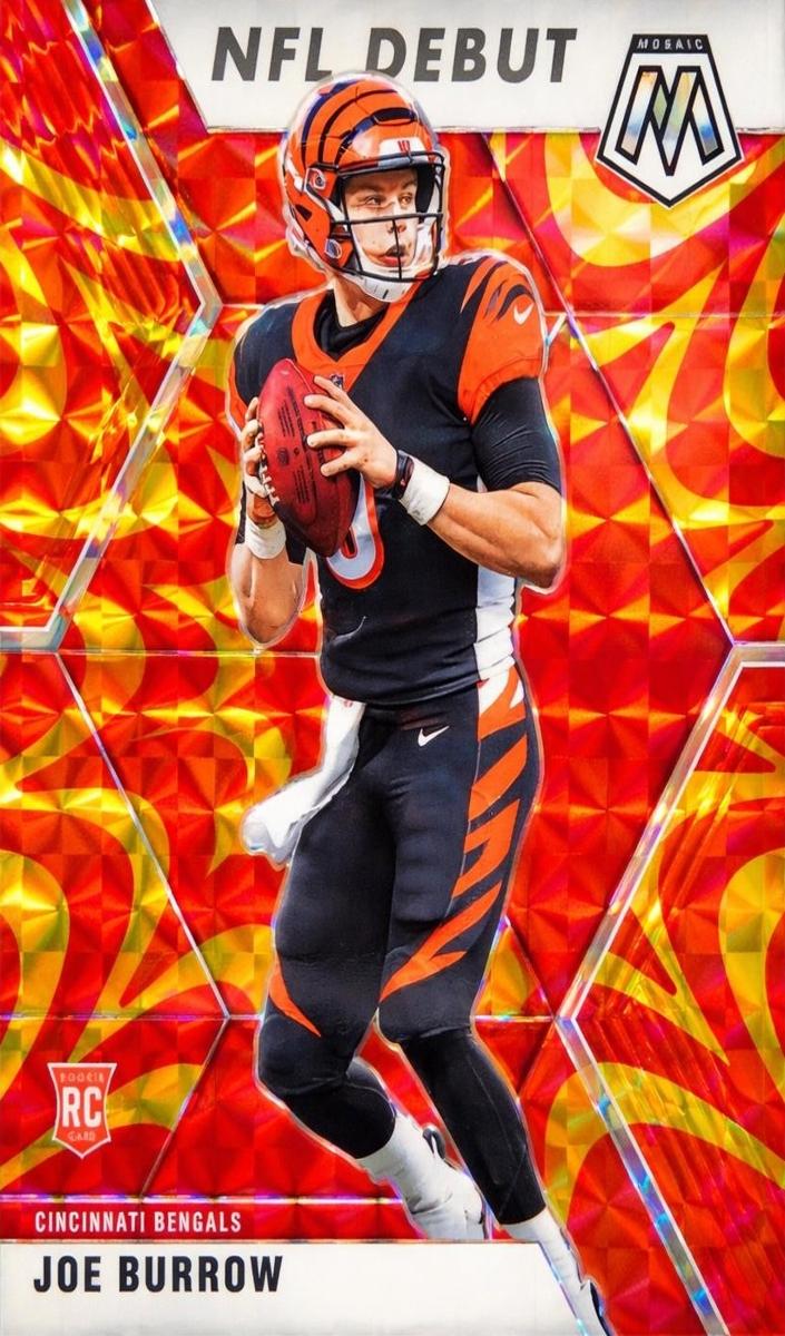 2020 Panini Mosaic Football Mosaic Reactive Orange Joe Burrow #261