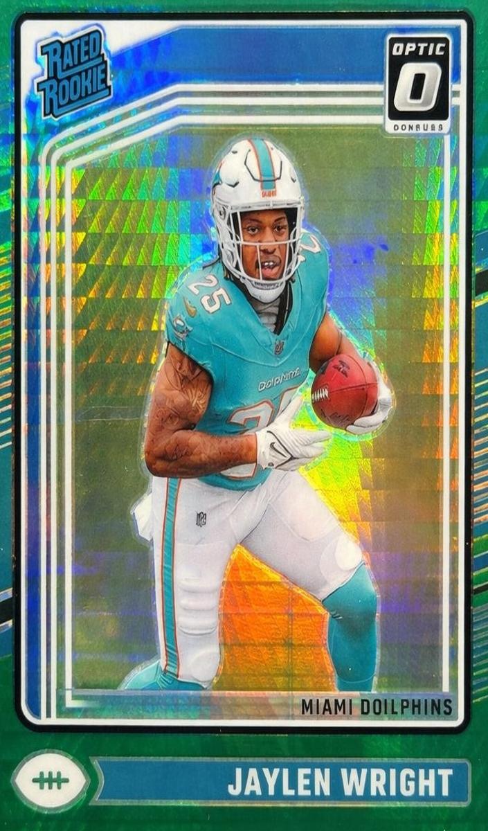 2024 Donruss Optic Football Green Hyper Jaylen Wright #249