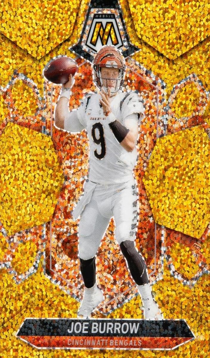 2024 Panini Mosaic Football Gold Sparkle Joe Burrow #43 PSA 10