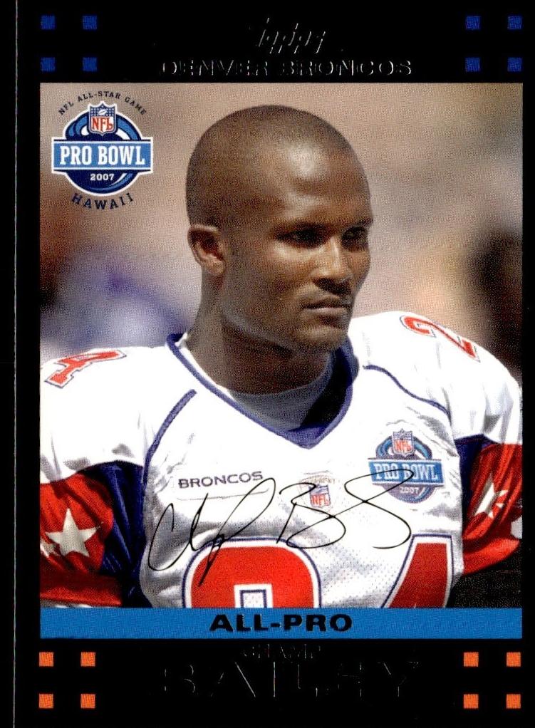 2007 Topps Football Champ Bailey #413 PSA 9