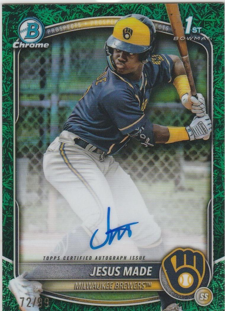 2025 Bowman Chrome Prospects Baseball Green Grass Jesus Made #CPA-JM